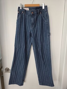 GAP Blue Pinstripe Relaxed Jeans